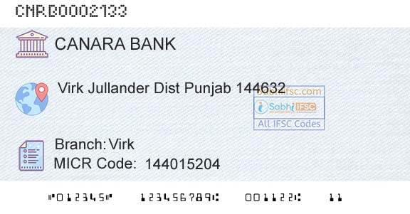 Canara Bank VirkBranch 