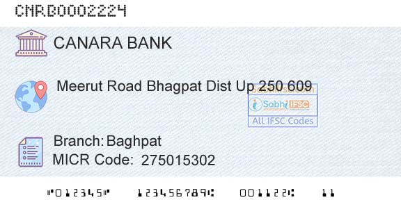 Canara Bank BaghpatBranch 