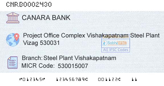 Canara Bank Steel Plant VishakapatnamBranch 