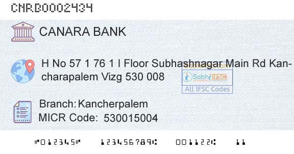 Canara Bank KancherpalemBranch 