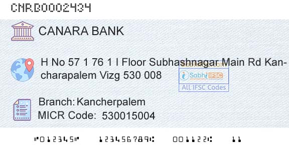 Canara Bank KancherpalemBranch