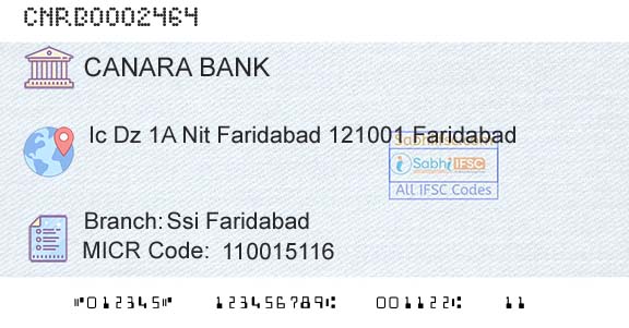Canara Bank Ssi FaridabadBranch 