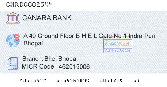 Canara Bank Bhel BhopalBranch 