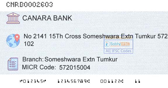Canara Bank Someshwara Extn TumkurBranch 
