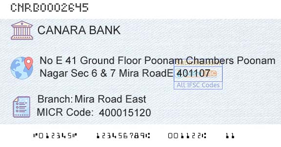 Canara Bank Mira Road East Branch 