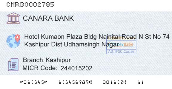 Canara Bank KashipurBranch 