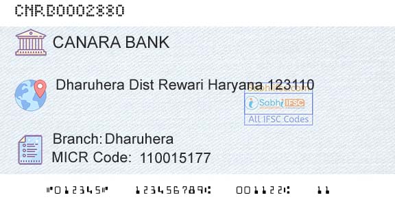 Canara Bank DharuheraBranch 