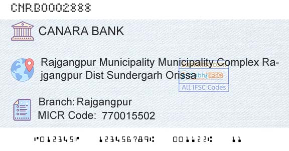 Canara Bank RajgangpurBranch 