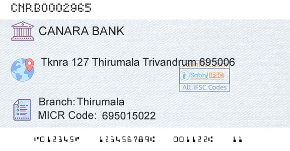 Canara Bank ThirumalaBranch 