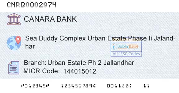 Canara Bank Urban Estate Ph 2 JallandharBranch 