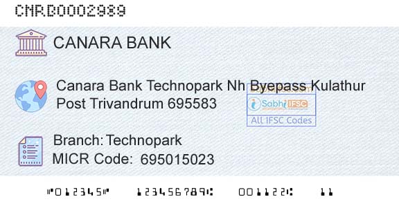 Canara Bank TechnoparkBranch 