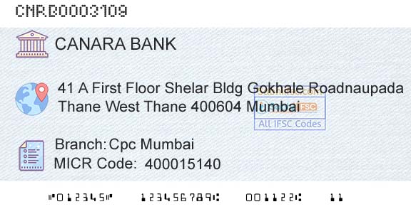 Canara Bank Cpc MumbaiBranch 