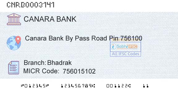 Canara Bank BhadrakBranch 