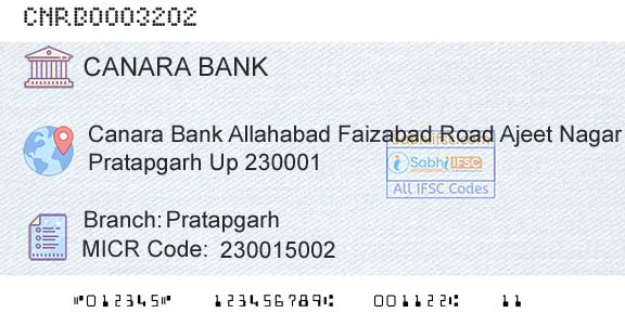 Canara Bank PratapgarhBranch 