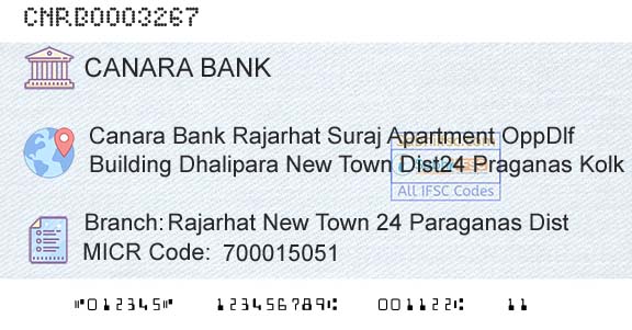 Canara Bank Rajarhat New Town 24 Paraganas DistBranch 