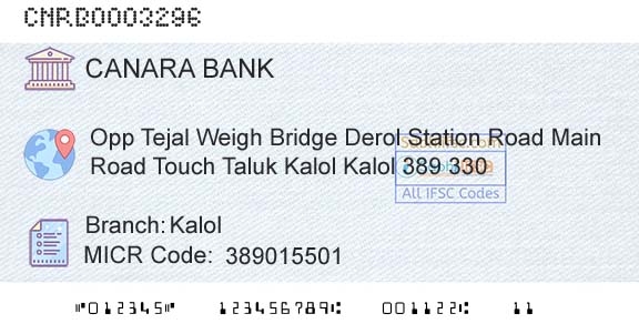Canara Bank KalolBranch 