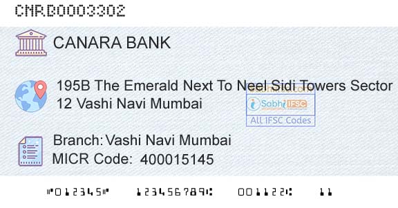 Canara Bank Vashi Navi MumbaiBranch 