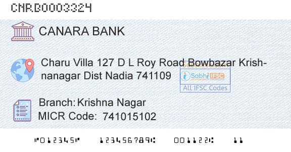 Canara Bank Krishna NagarBranch 