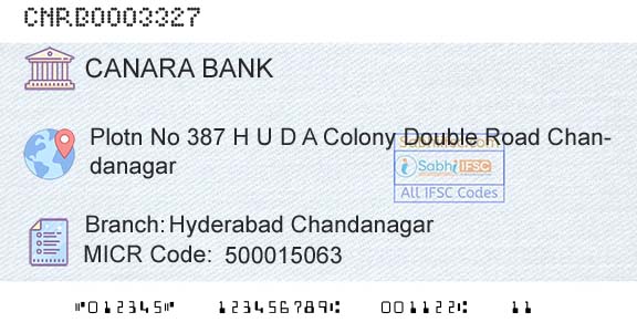 Canara Bank Hyderabad ChandanagarBranch 