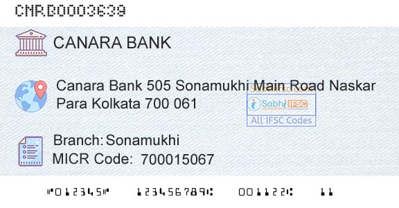 Canara Bank SonamukhiBranch 