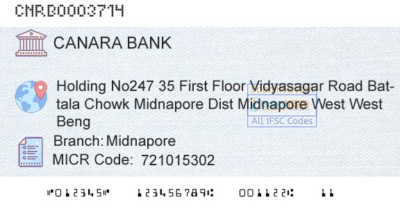 Canara Bank MidnaporeBranch 