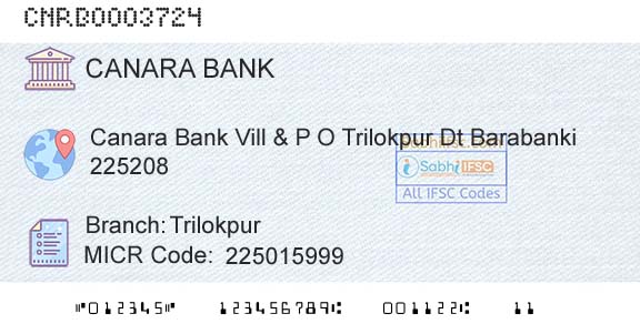 Canara Bank TrilokpurBranch 