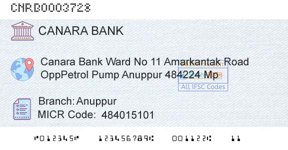 Canara Bank AnuppurBranch 