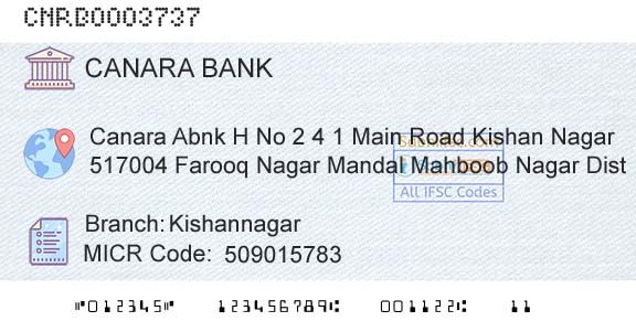Canara Bank KishannagarBranch