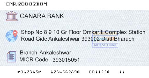 Canara Bank AnkaleshwarBranch 