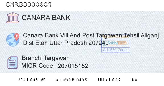 Canara Bank TargawanBranch 