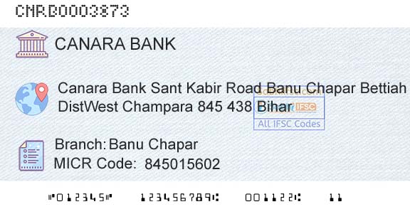 Canara Bank Banu ChaparBranch 