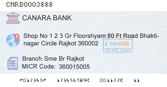 Canara Bank Sme Br RajkotBranch 