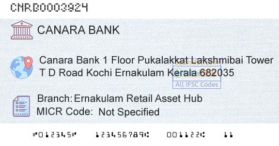 Canara Bank Ernakulam Retail Asset HubBranch 