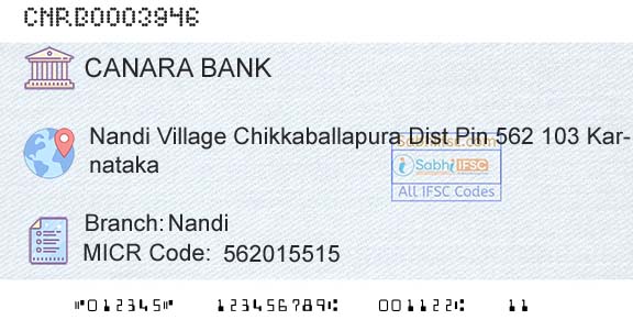 Canara Bank NandiBranch 