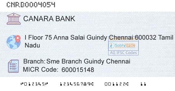 Canara Bank Sme Branch Guindy ChennaiBranch 