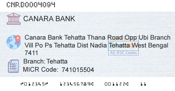 Canara Bank TehattaBranch 