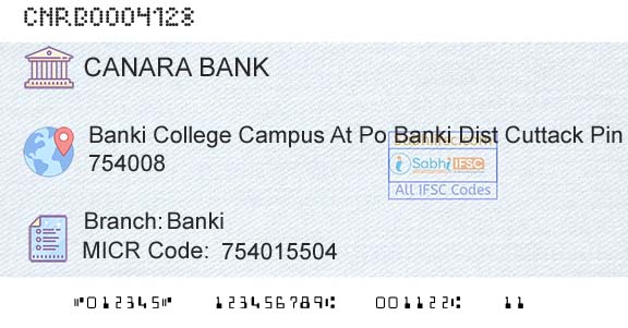 Canara Bank BankiBranch 