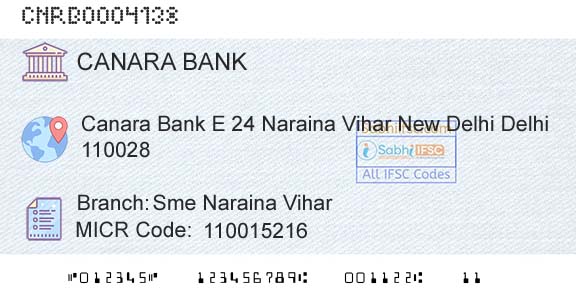 Canara Bank Sme Naraina ViharBranch 