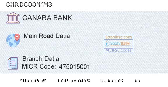 Canara Bank DatiaBranch 