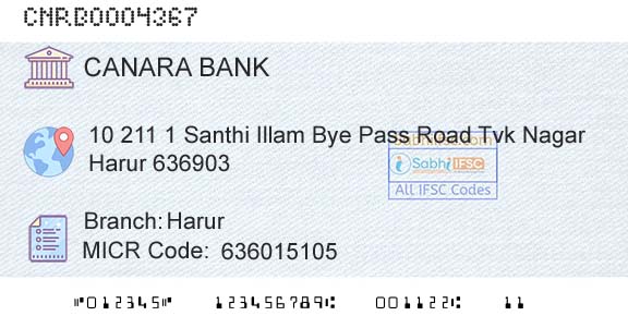Canara Bank HarurBranch 