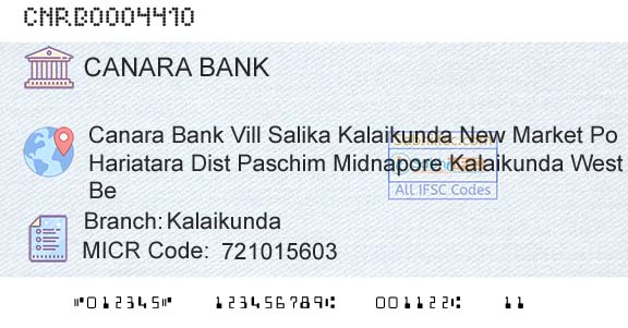 Canara Bank KalaikundaBranch 