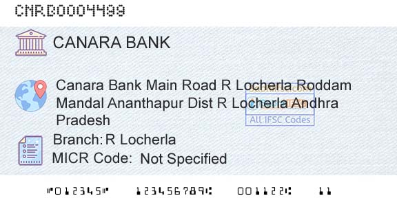 Canara Bank R LocherlaBranch 