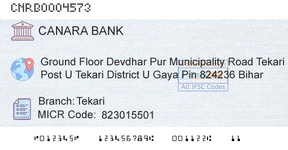 Canara Bank TekariBranch 