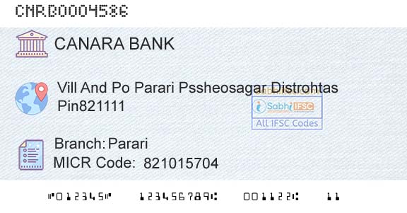 Canara Bank ParariBranch 