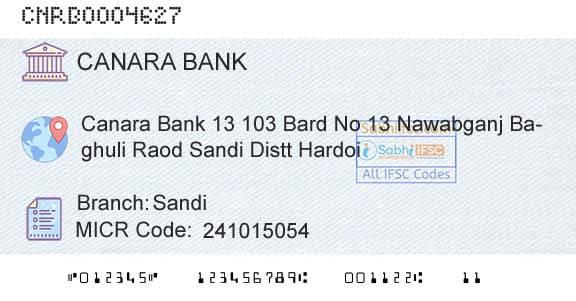 Canara Bank SandiBranch 