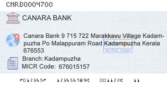 Canara Bank KadampuzhaBranch 