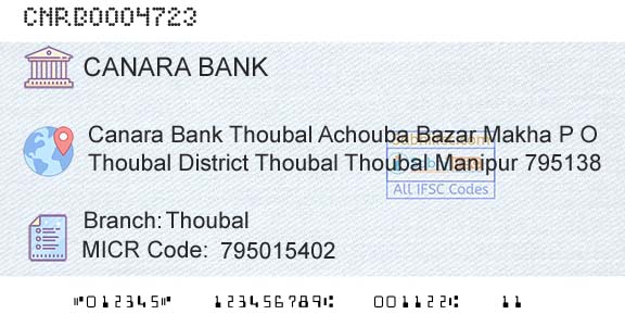 Canara Bank ThoubalBranch 