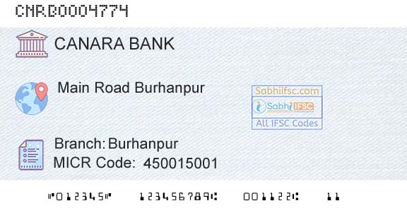 Canara Bank BurhanpurBranch 