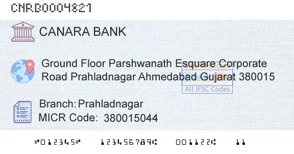 Canara Bank PrahladnagarBranch 
