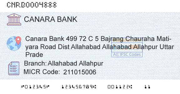Canara Bank Allahabad AllahpurBranch 